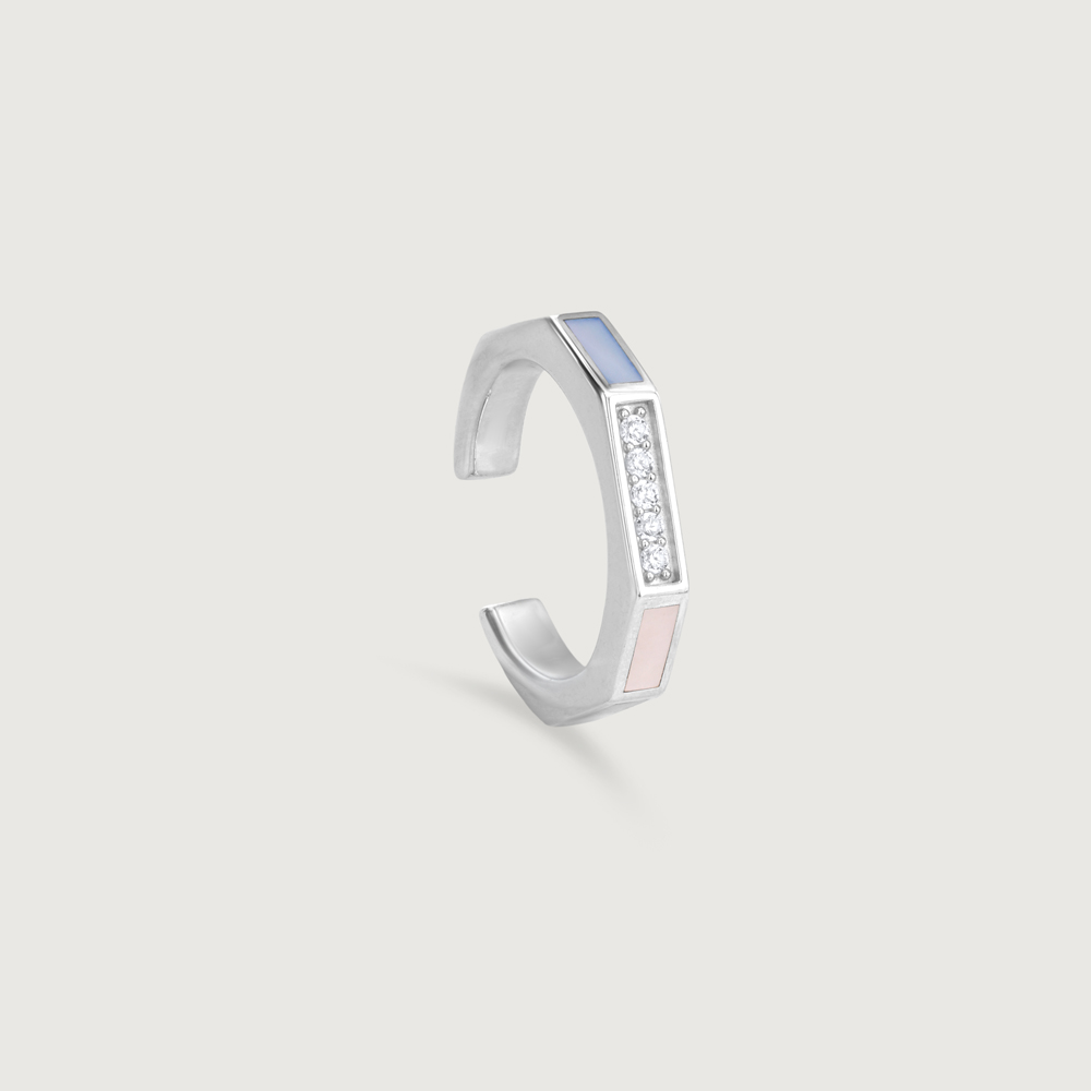 Pastel Sparkle Silver Toe Ring,,hi-res thumbnail 4