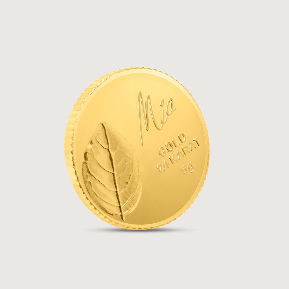 5 GM 24 Karat Tulsi Gold Coin,,hi-res thumbnail 3