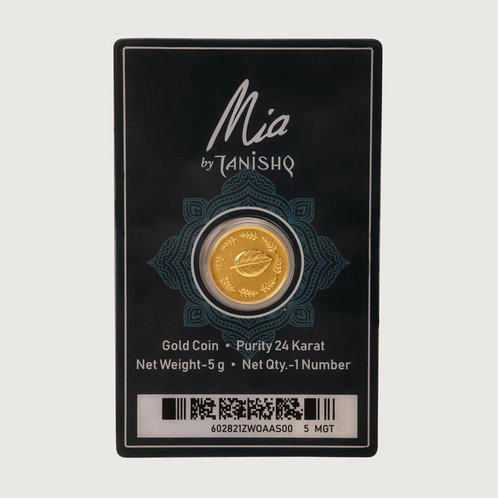 5 GM 24 Karat Tulsi Gold Coin,,hi-res thumbnail 5
