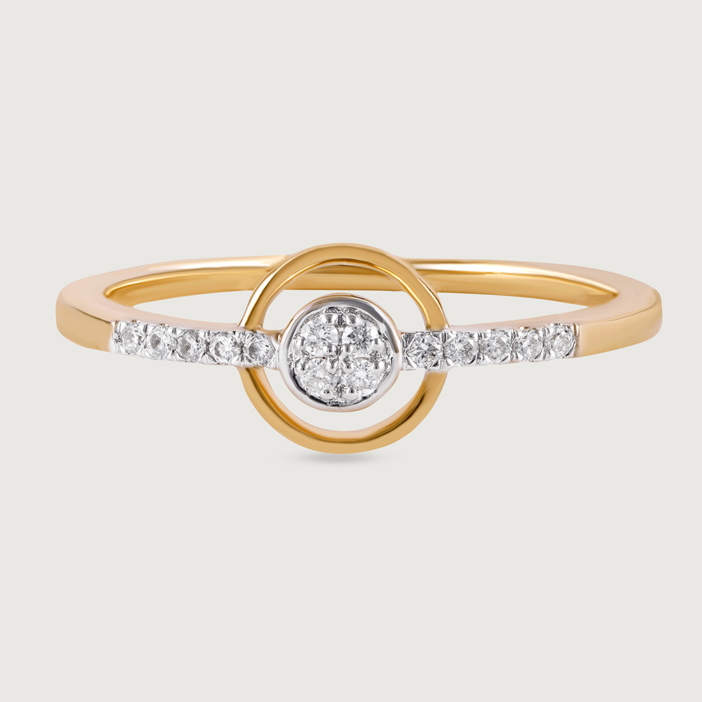 Timeless Circle Gold & Diamond Ring,,hi-res thumbnail 3
