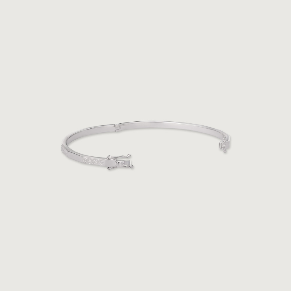 Edgy Angular Silver Bangle,,hi-res thumbnail 5