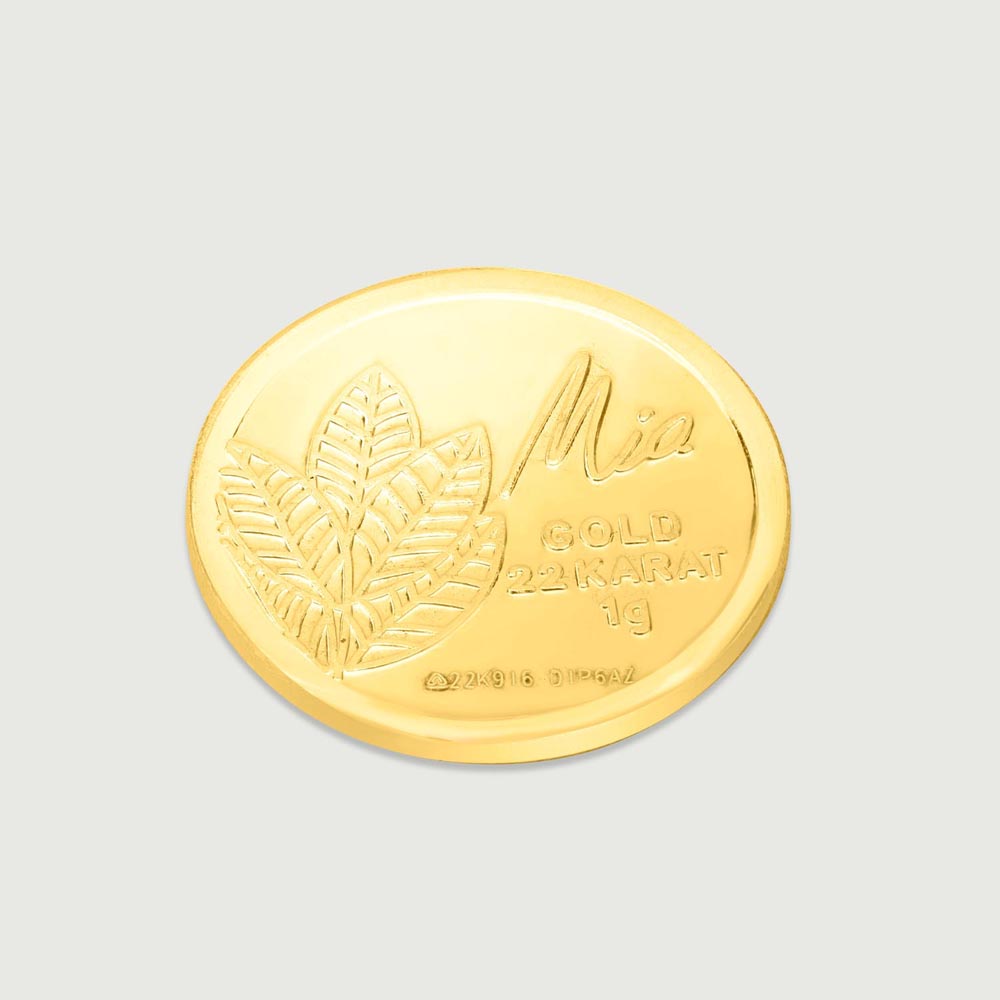 1 GM 22 Karat Sublime Mango Leaf Gold Coin,,hi-res thumbnail 3