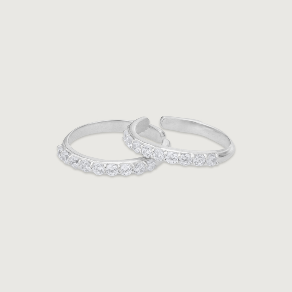Gleam Line Silver Toe Rings,,hi-res thumbnail 4
