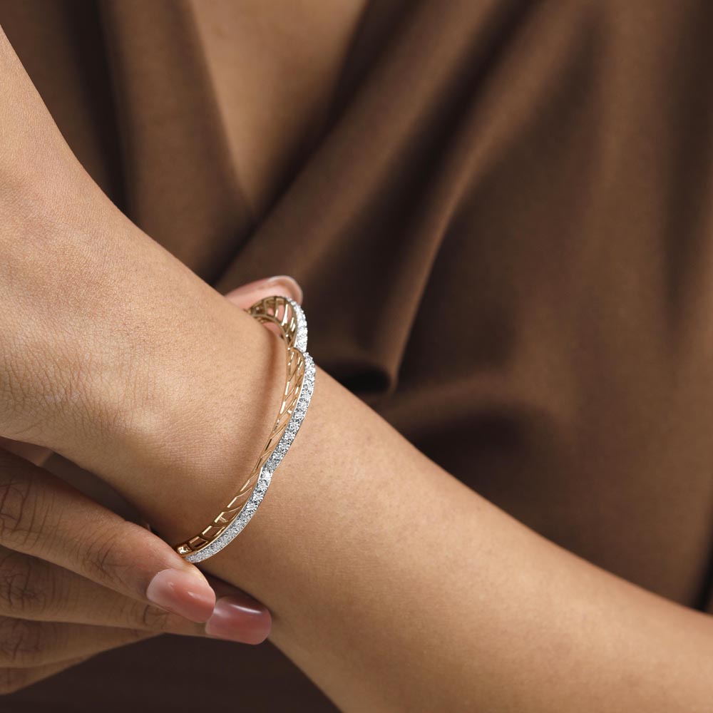 Sparkle Arch Diamond Bangle,,hi-res thumbnail 2