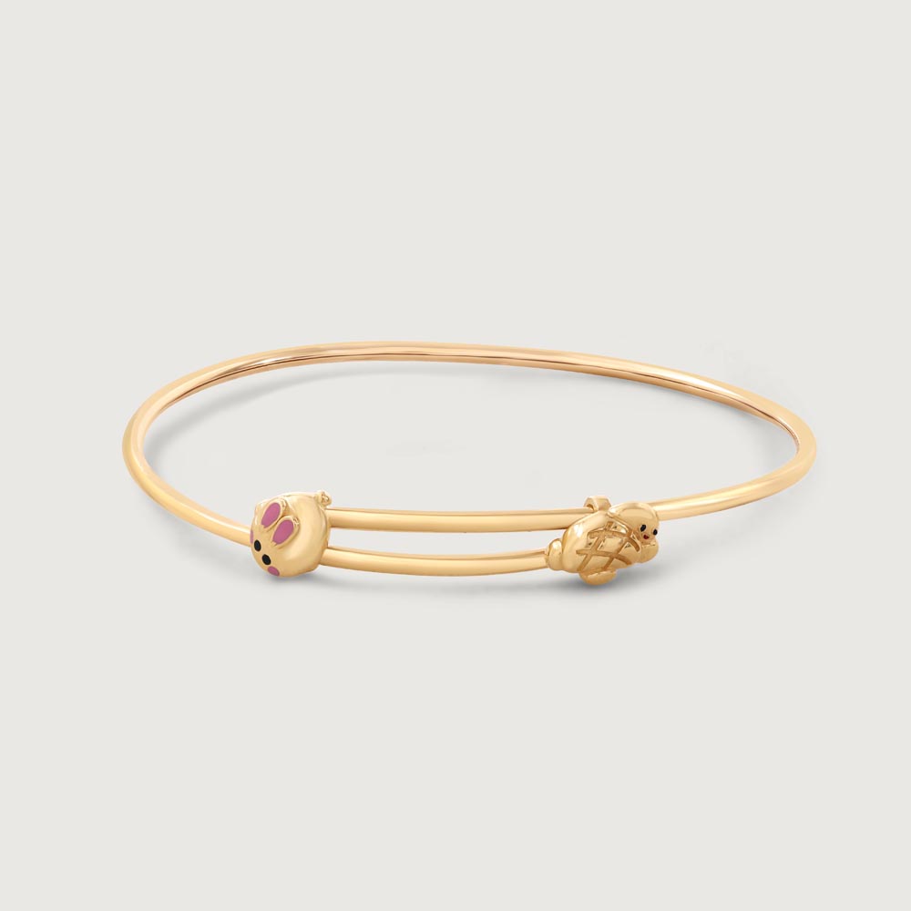 Pawfect Bear Gold Bangle,,hi-res thumbnail 3