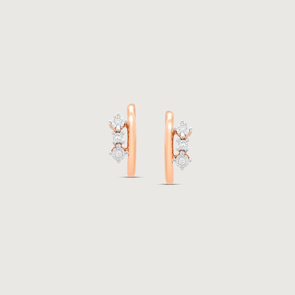 Soft Spark Diamond Hoop Earrings,,hi-res thumbnail 3