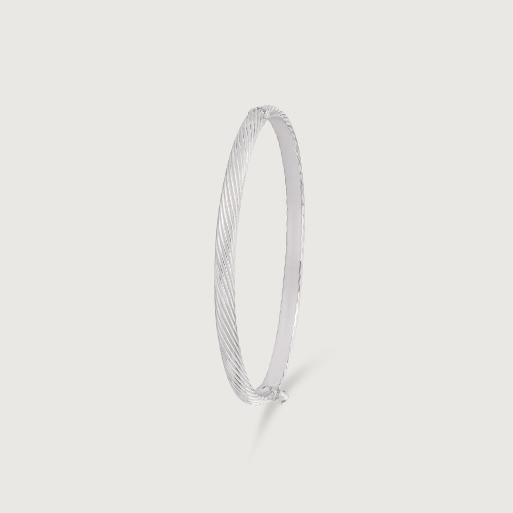 Snatched Spiral Silver Bangle,,hi-res thumbnail 4