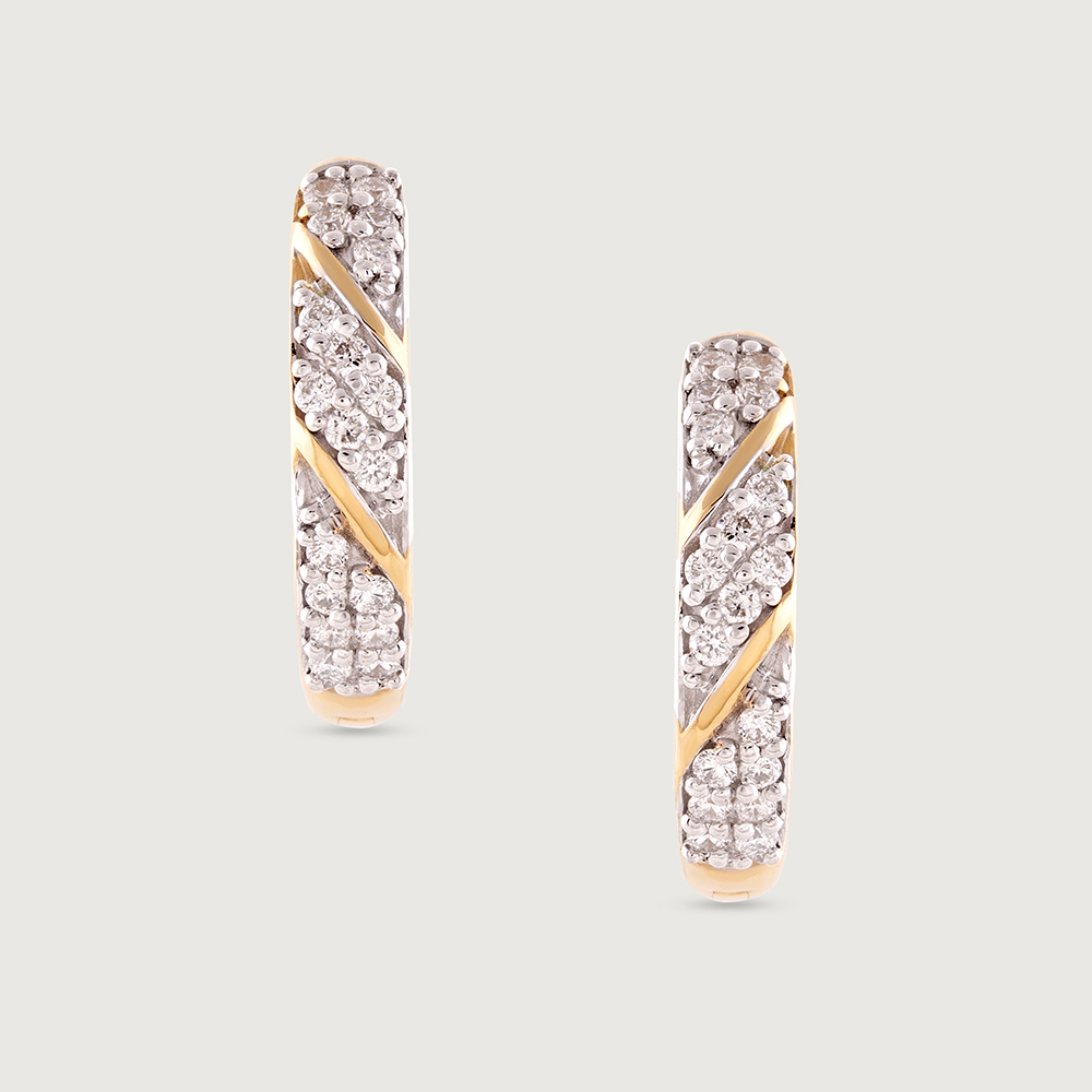 Refined Luxe Diamond Hoop Earrings,,hi-res thumbnail 3