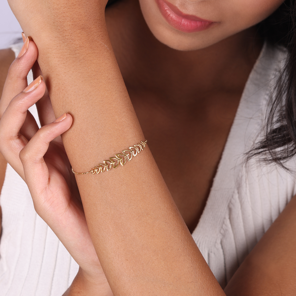 Linked by Love 14KT Yellow Gold Bracelet,,hi-res thumbnail 2