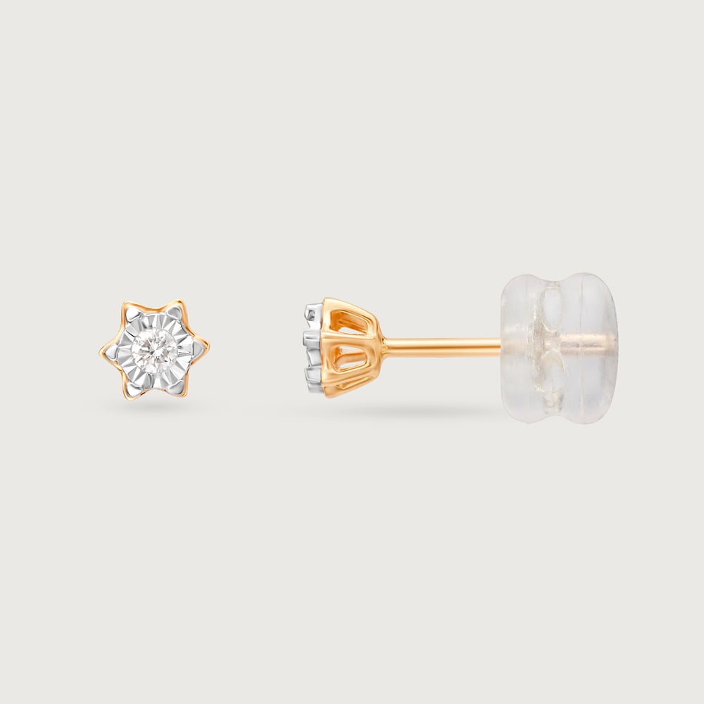 Twinkling Stars 14Kt Diamond Stud Earrings,,hi-res thumbnail 5