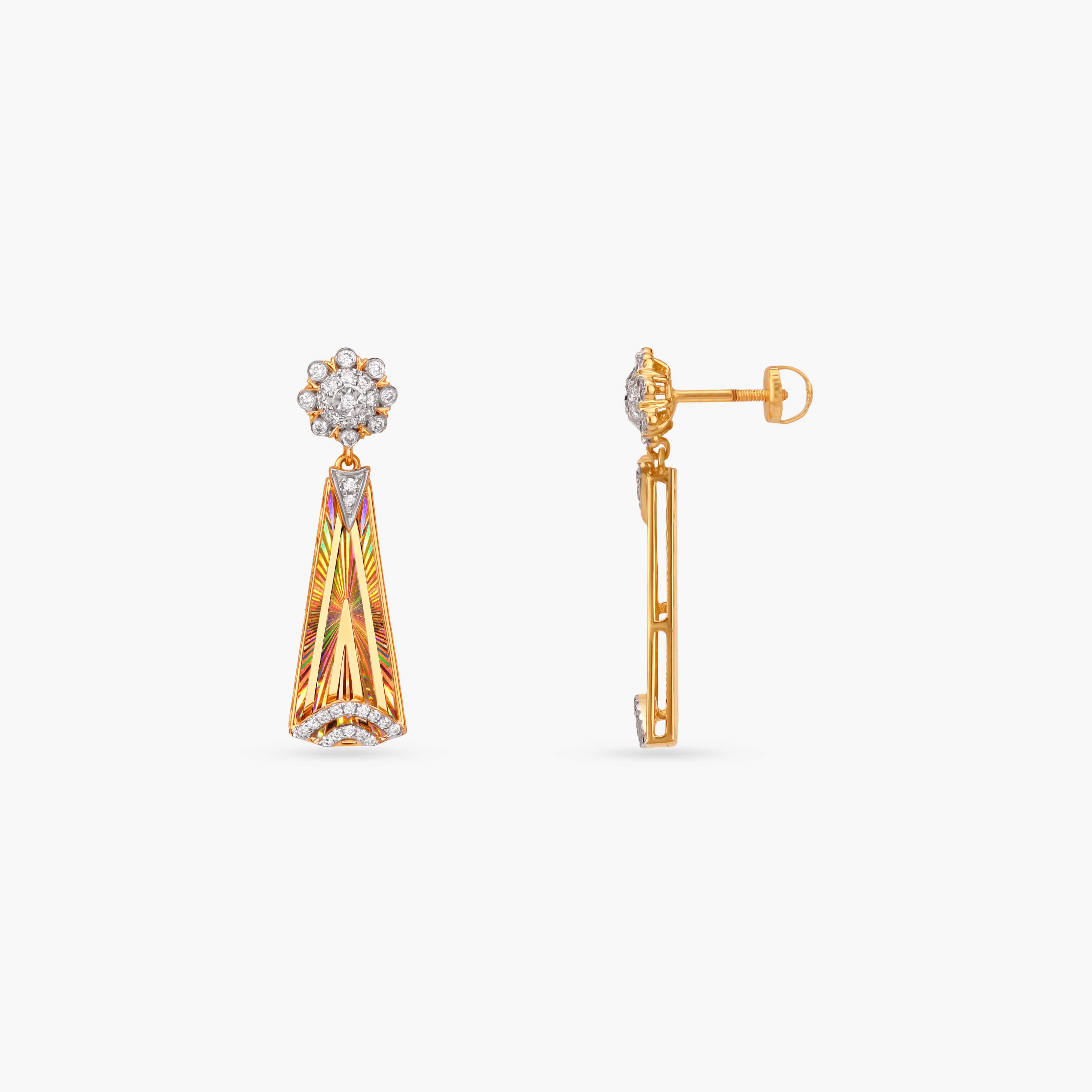 Aurora Cascade Diamond Drop Earrings,,hi-res thumbnail 3