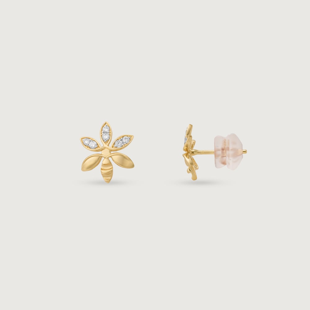 Light Buzz Diamond Stud Earrings,,hi-res thumbnail 4
