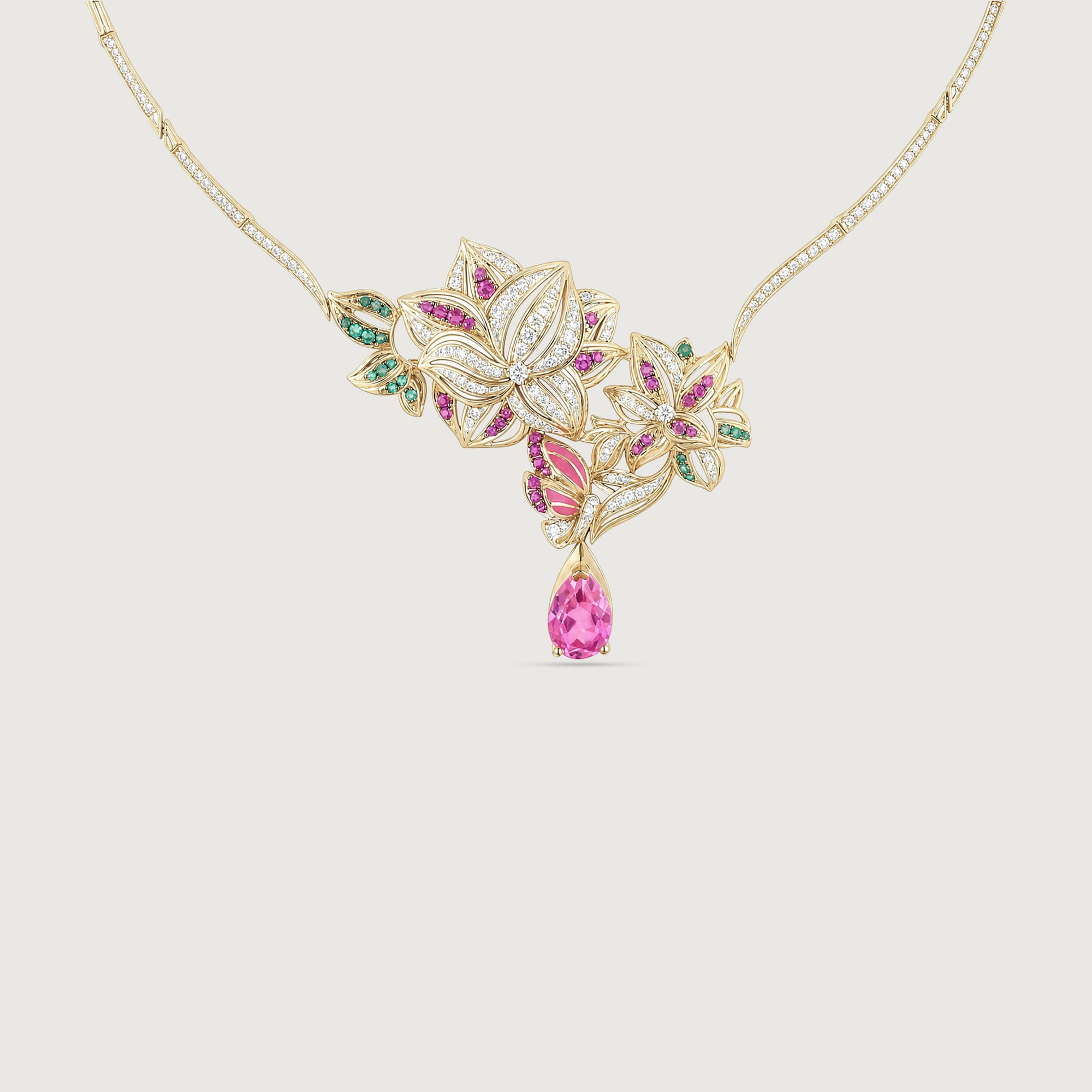 Vibrant Blossom Diamond Necklace