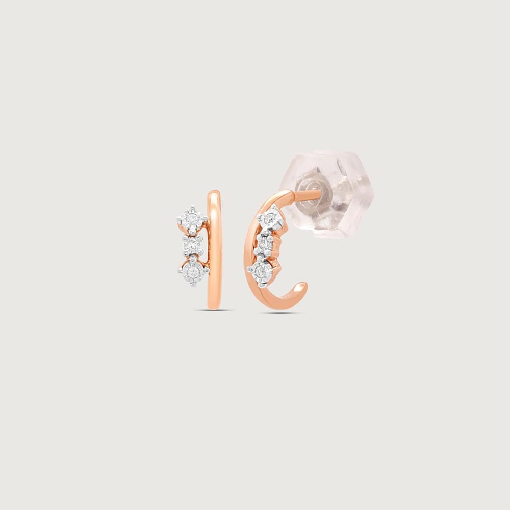 Soft Spark Diamond Hoop Earrings,,hi-res thumbnail 4