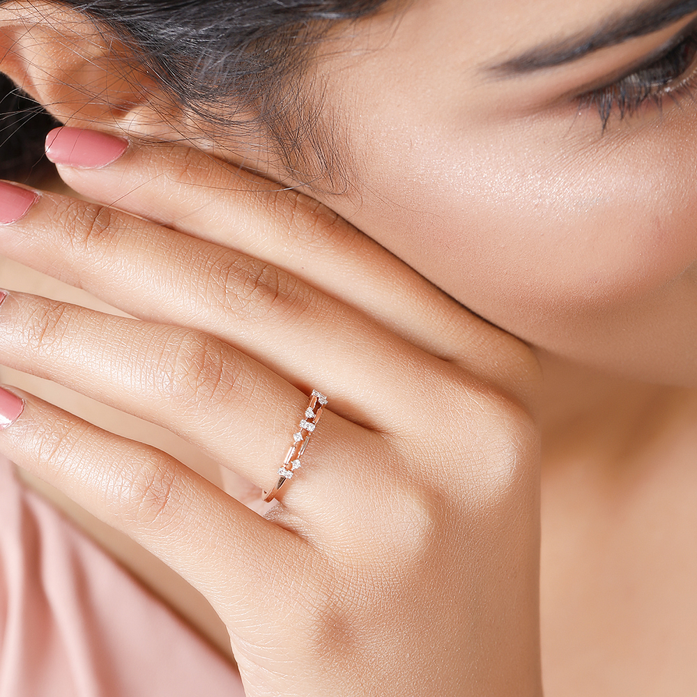 14KT Rose Gold Timeless Minimalism Diamond Ring,,hi-res thumbnail 3