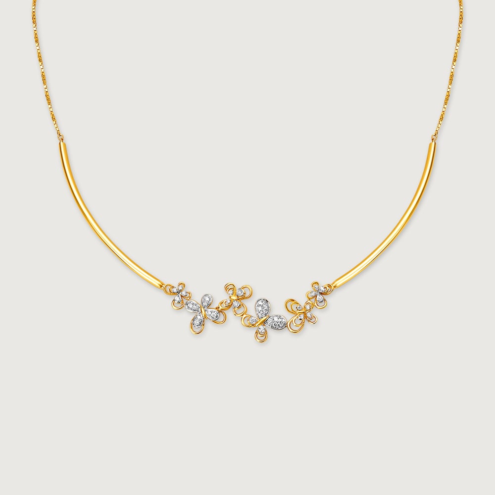 Butterfly Garden Diamond Necklace,,hi-res thumbnail 4