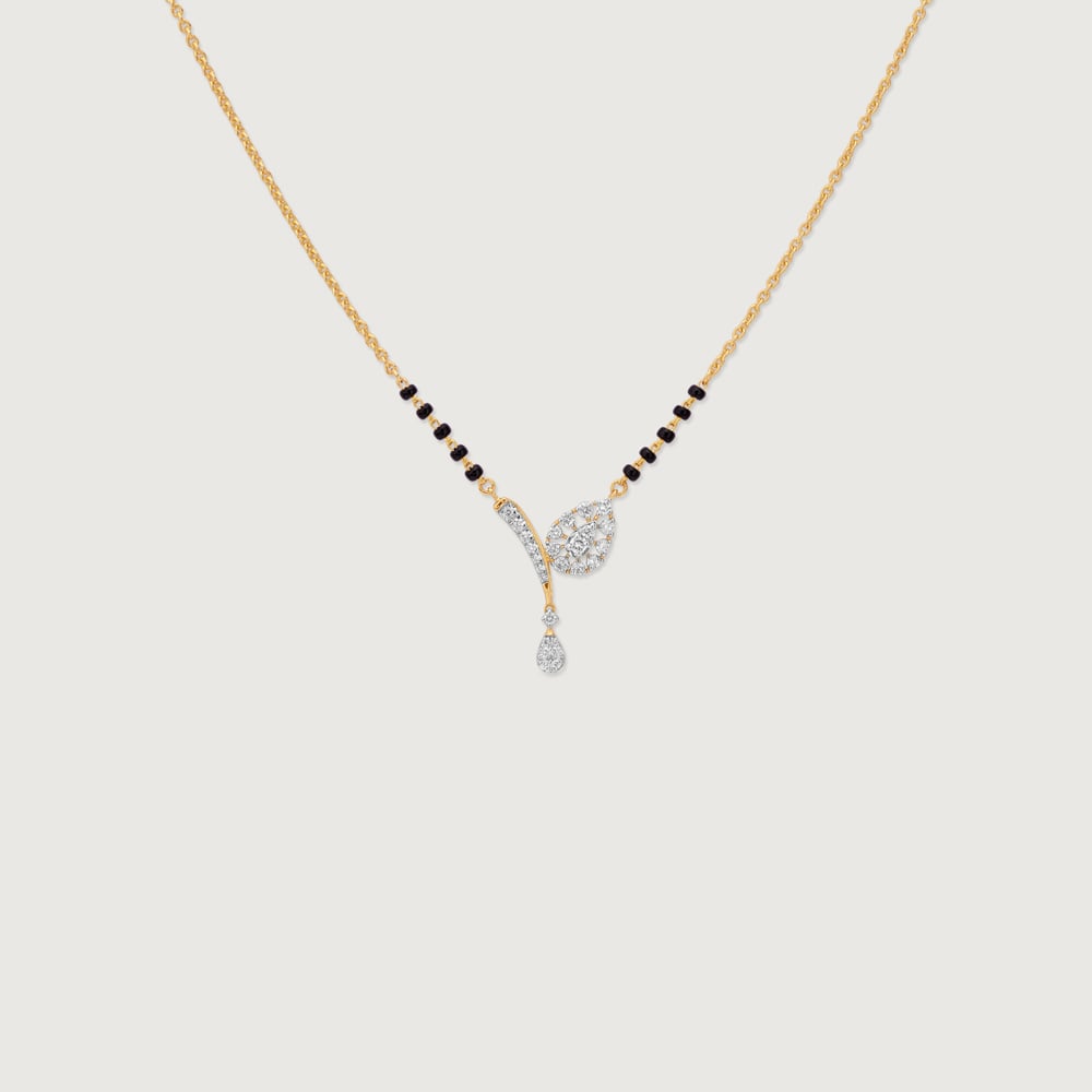Fluid Asymmetric Diamond Mangalsutra,,hi-res thumbnail 3