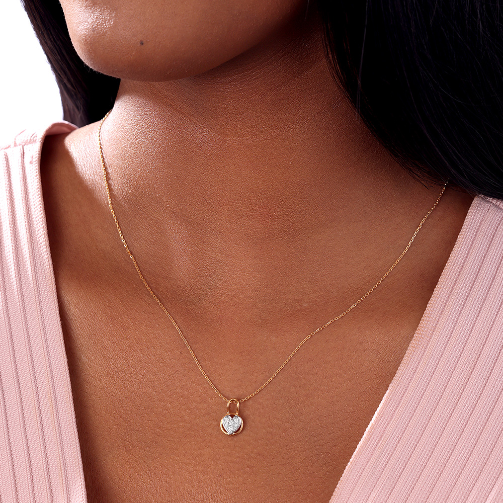 Forever Locked Diamond & Gold Pendant,,hi-res thumbnail 2
