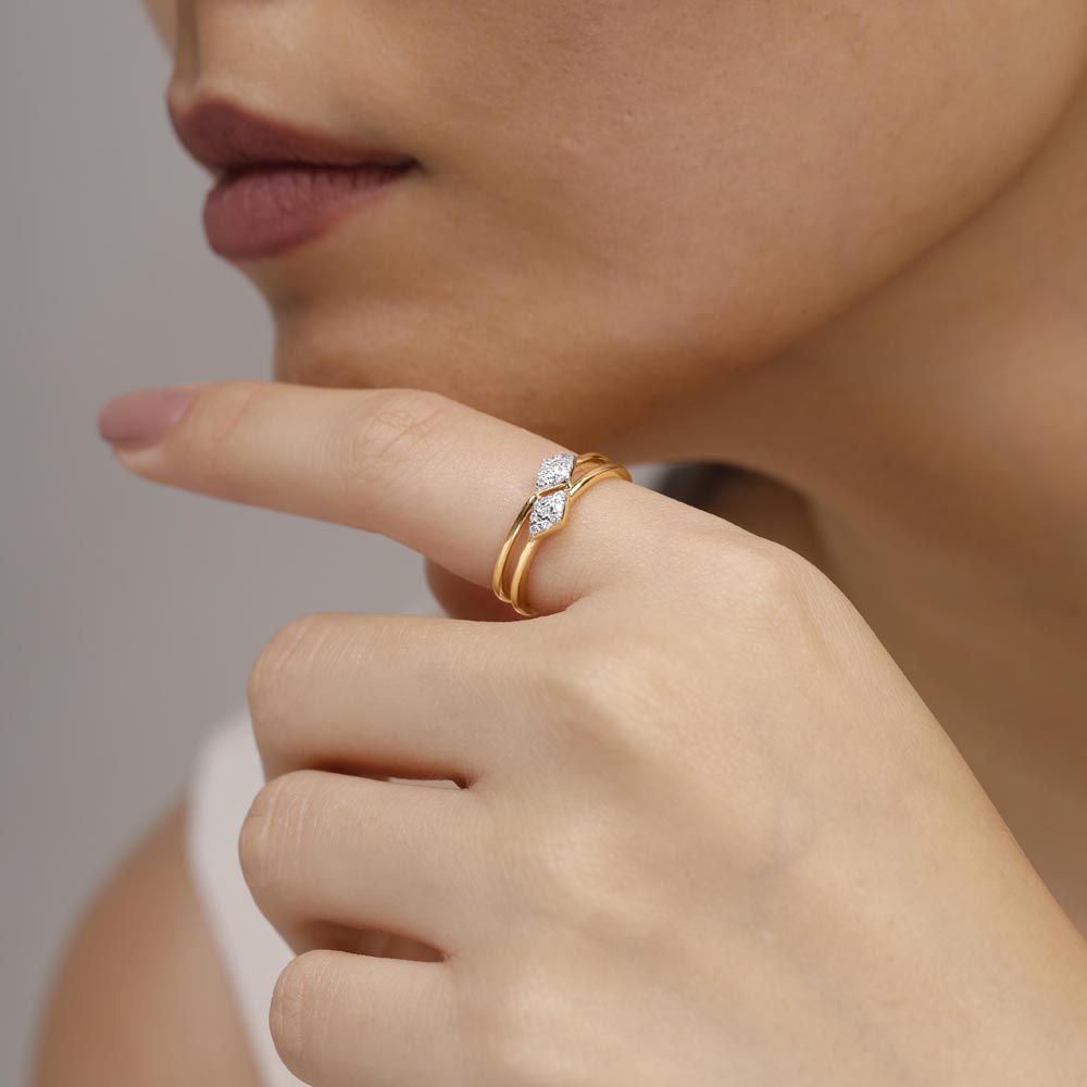 Dual Crest Diamond Ring,,hi-res thumbnail 2