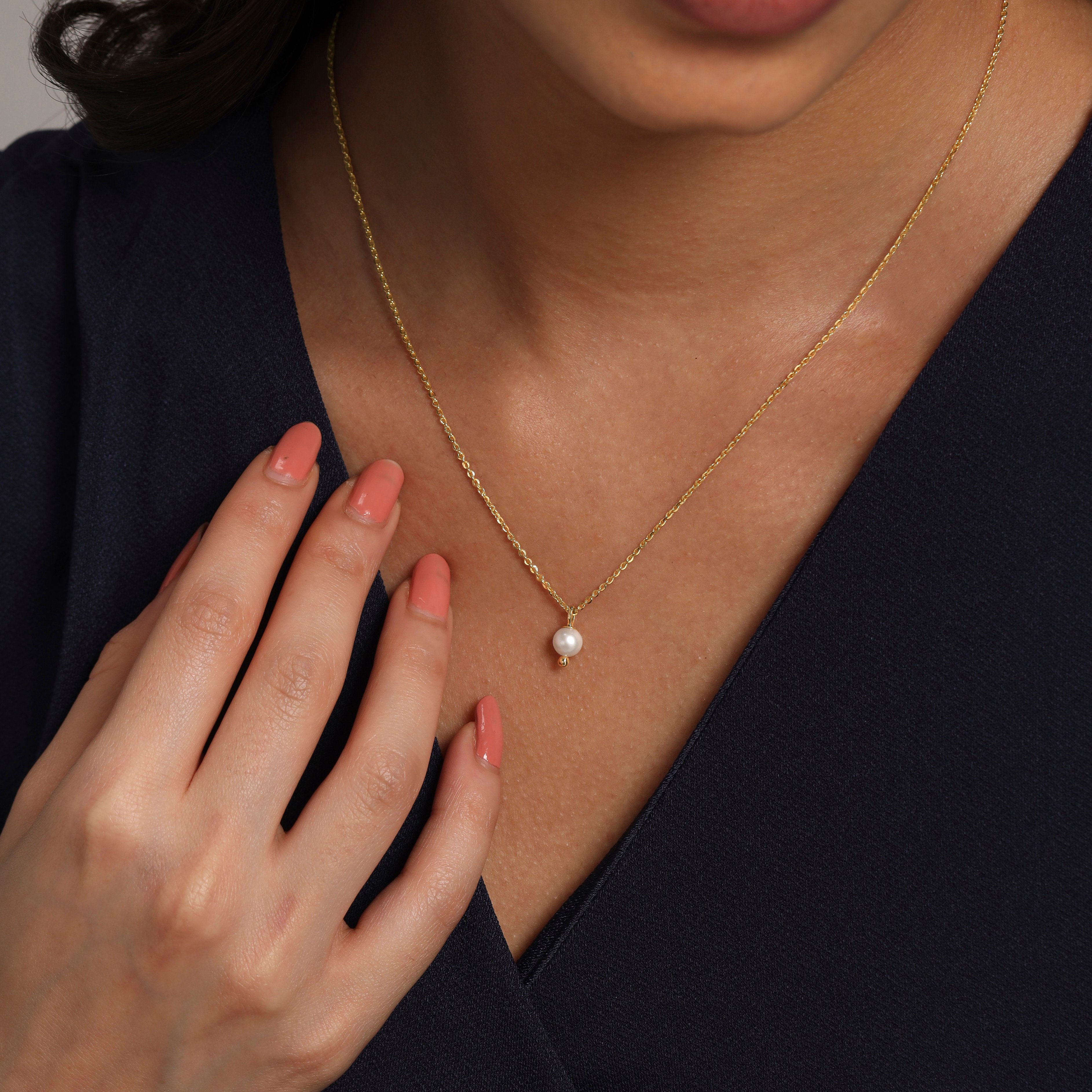 Stellar Loop Pearl Necklace,,hi-res thumbnail 2