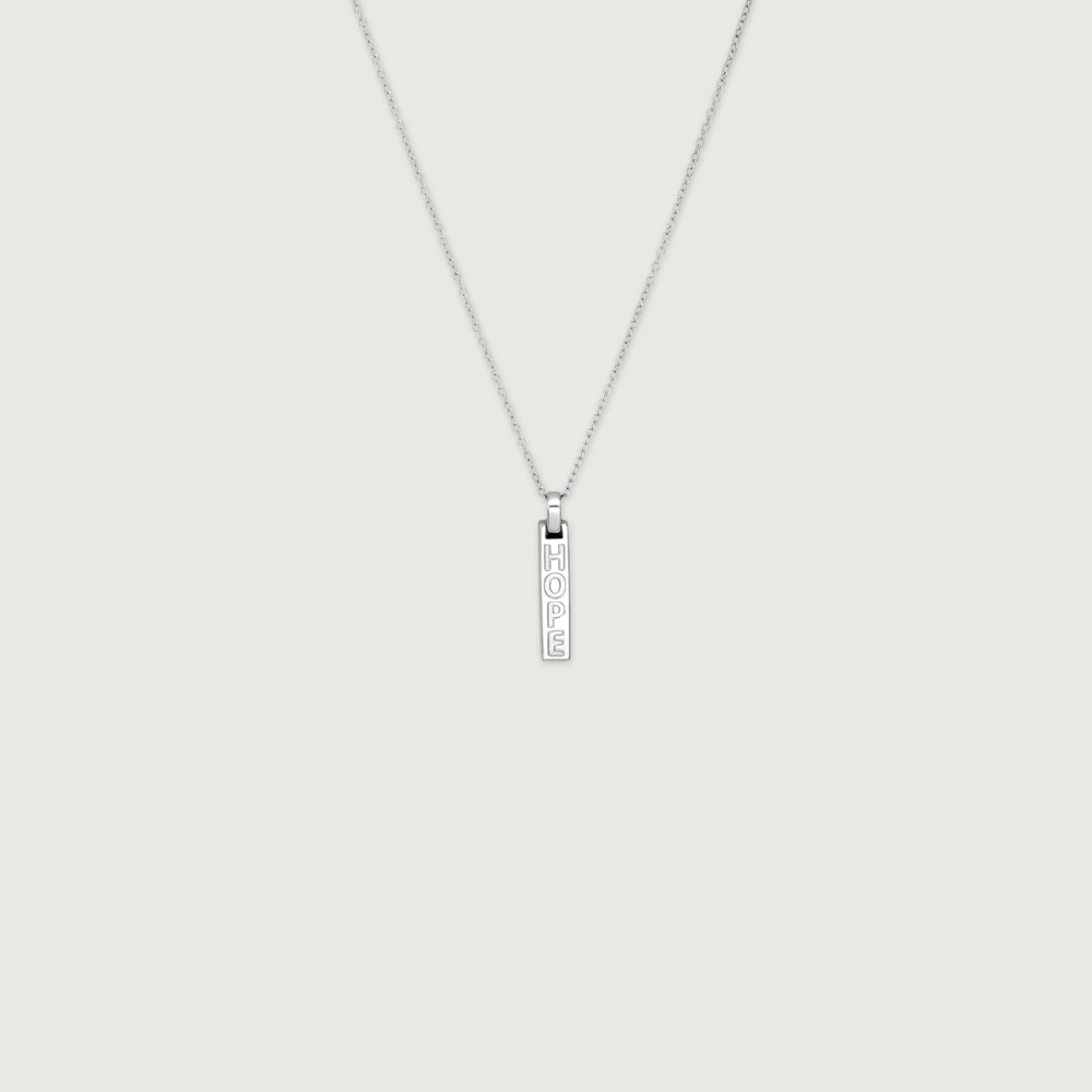 Hope Bar Silver Necklace,,hi-res thumbnail 3