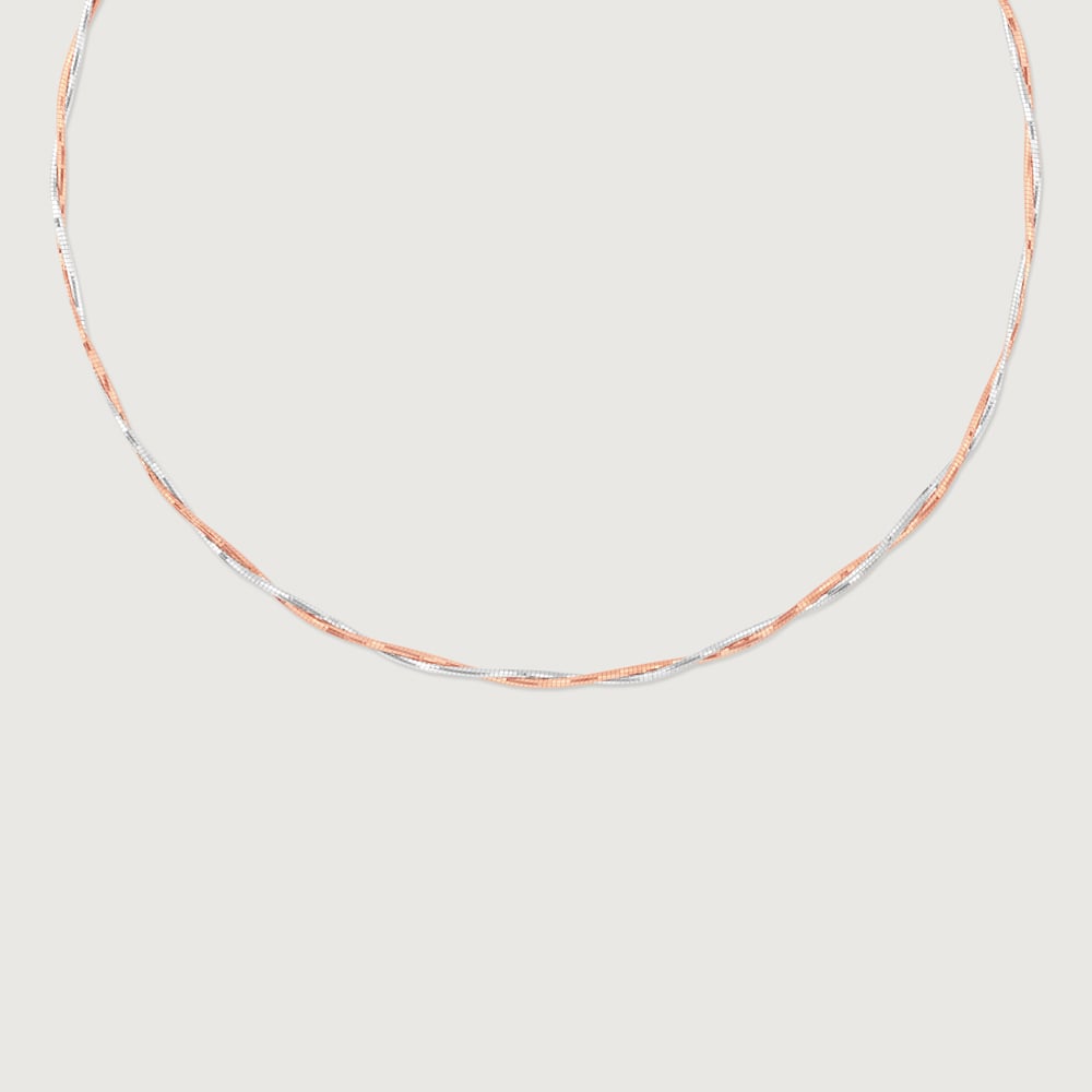 Sleek Interwoven Omega Gold Chain,,hi-res thumbnail 3