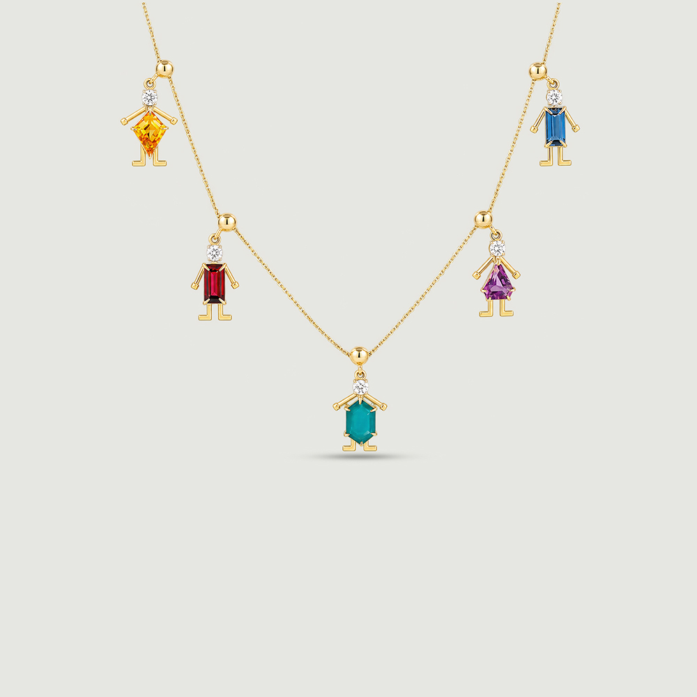 Colour Kin Multicolour Gold Necklace,,hi-res thumbnail 2
