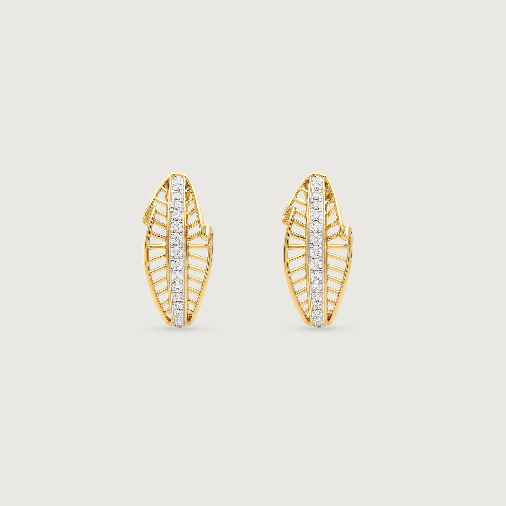 Radiant Linear Diamond Hoop Earrings,,hi-res thumbnail 3