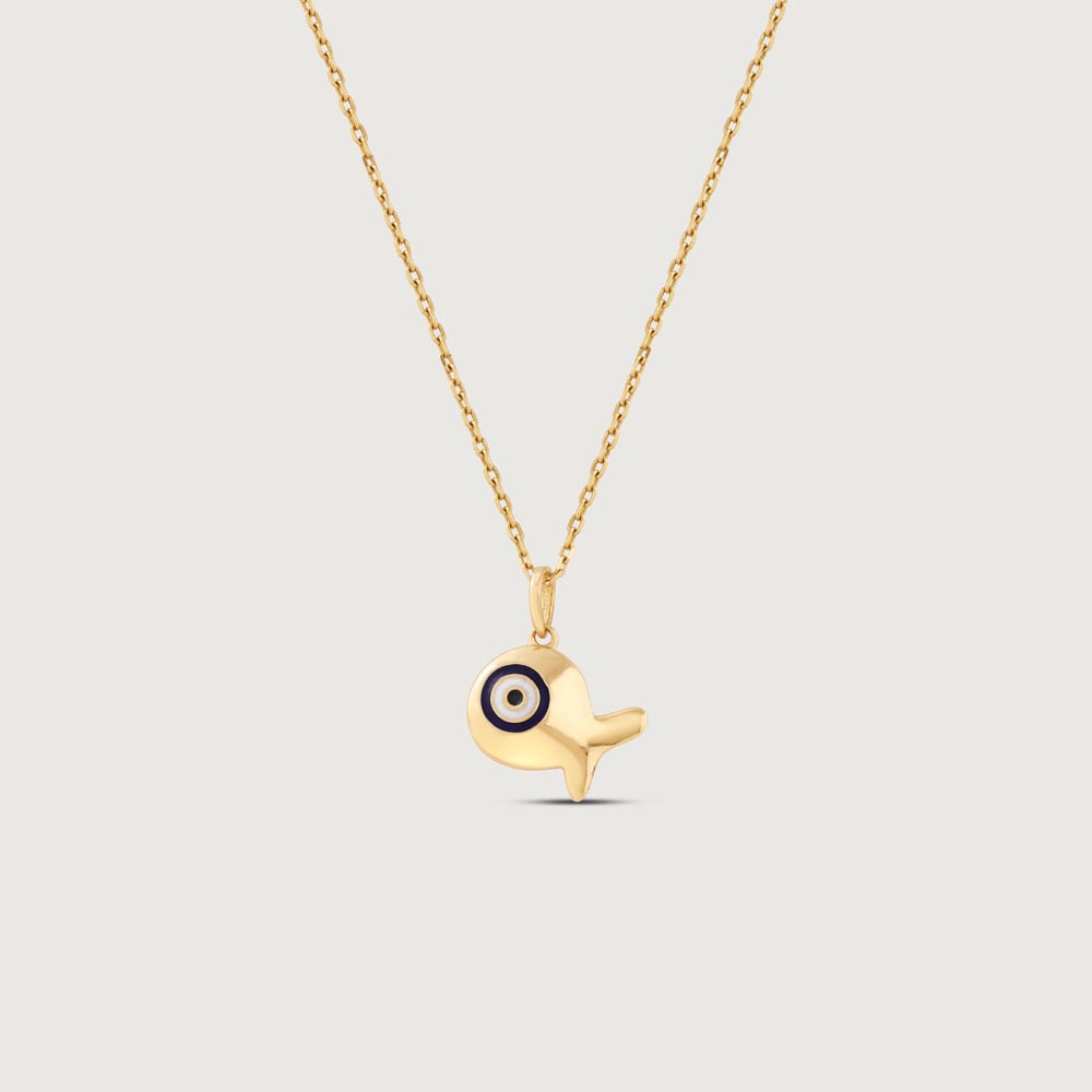 Happy Fish Gold Pendant,,hi-res thumbnail 3