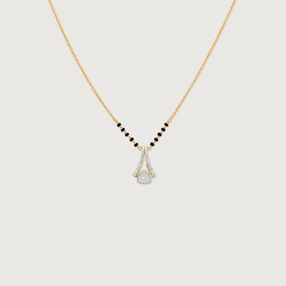 Elegant Sculptural Diamond Mangalsutra,,hi-res thumbnail 3