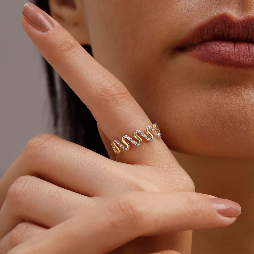 Waveform Glow Diamond Ring,,hi-res thumbnail 2