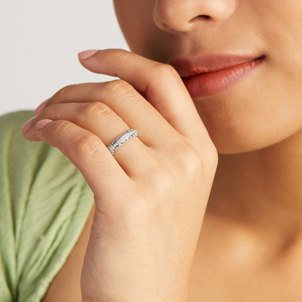 Classic Textured Silver Ring,,hi-res thumbnail 2