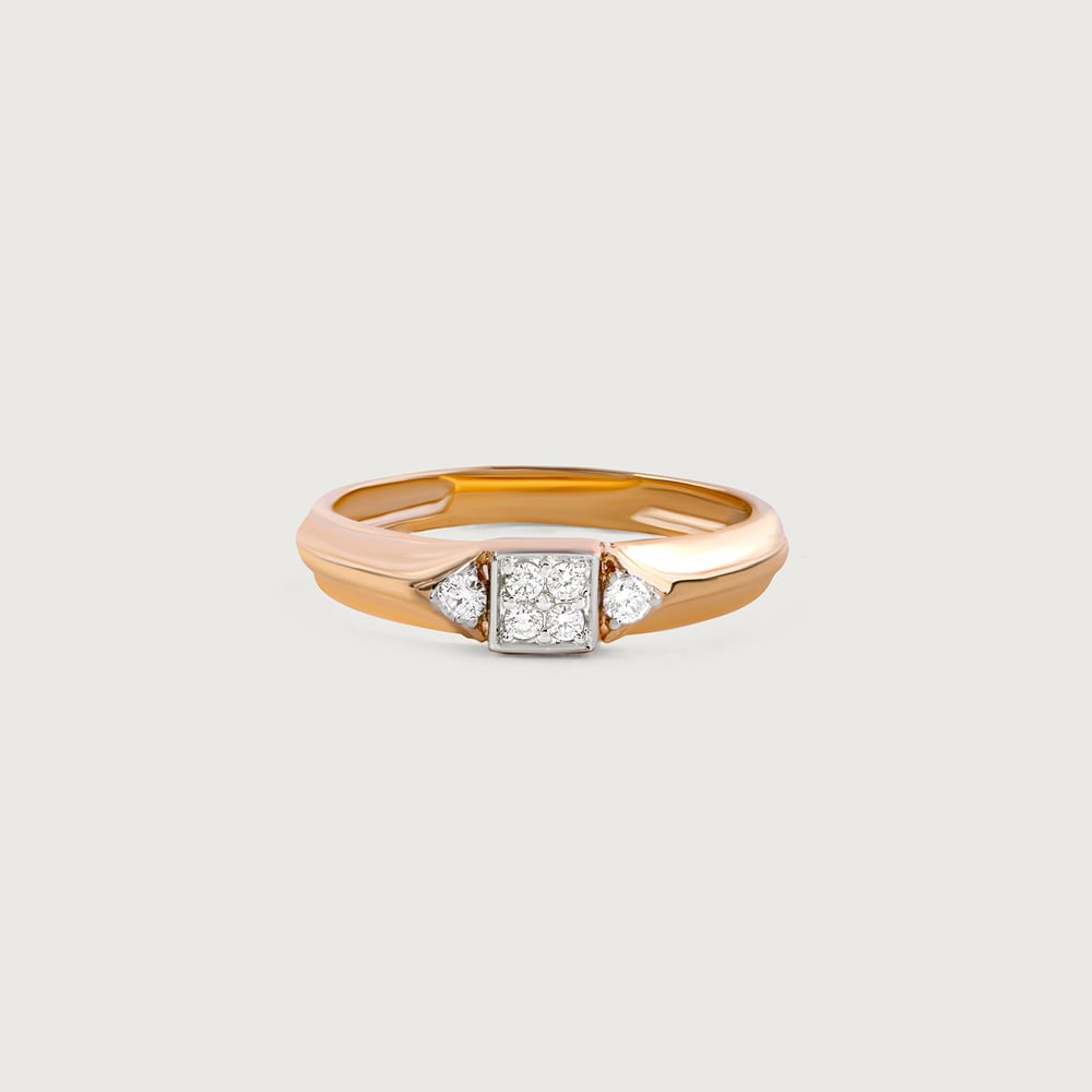 Square Game Gold & Diamond Ring for Men,,hi-res thumbnail 2