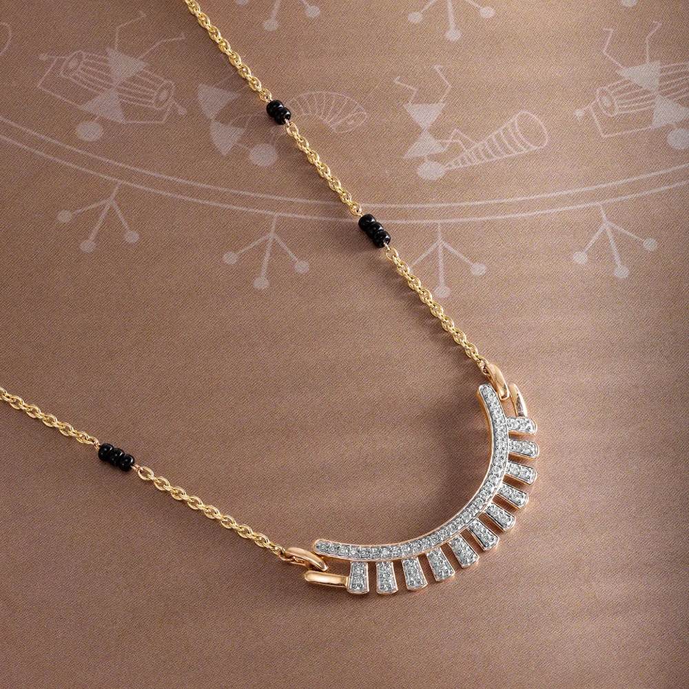 Radiant Arc 14 Kt Gold and Diamond Mangalsutra