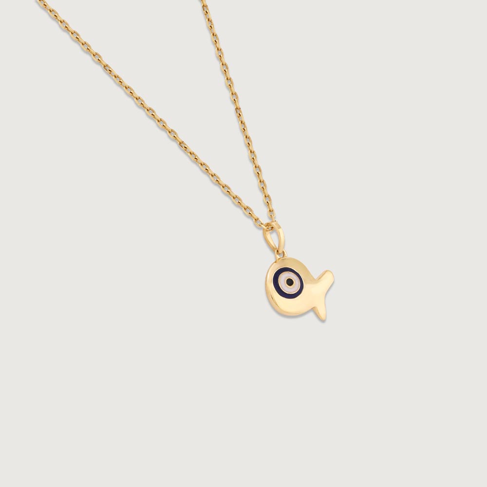 Happy Fish Gold Pendant,,hi-res thumbnail 4
