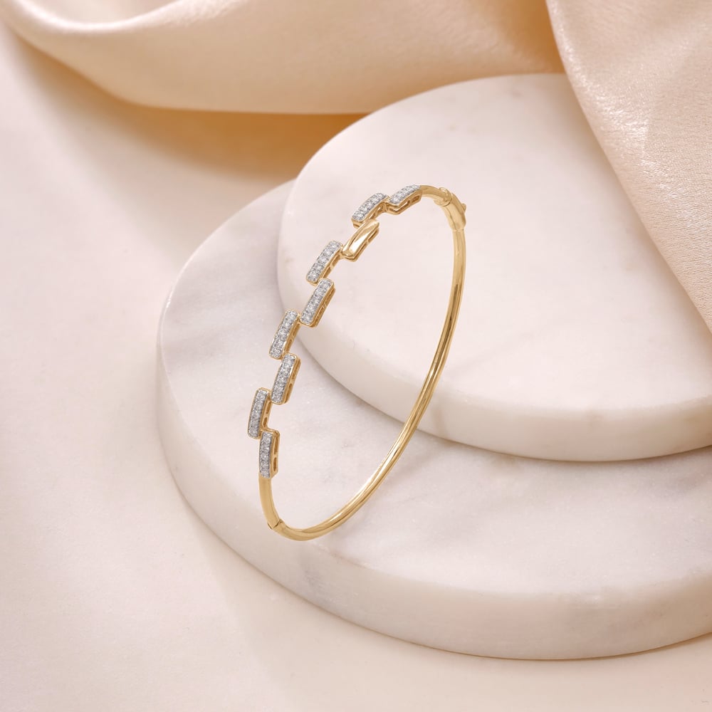 Linear Balance Diamond Bangle