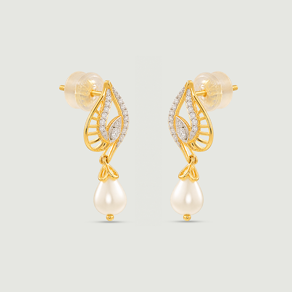Radiant Diya Pearl Diamond Drop Earrings,,hi-res thumbnail 5