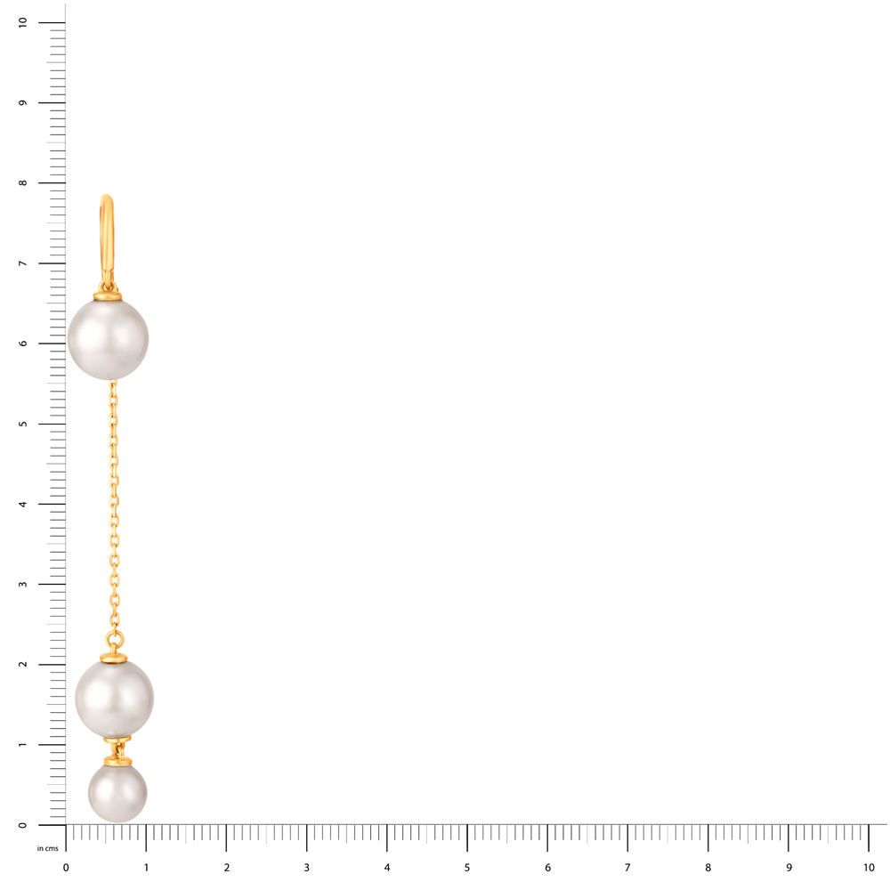 Pearl-Entwine Yellow Gold Drop Earrings,,hi-res thumbnail 3