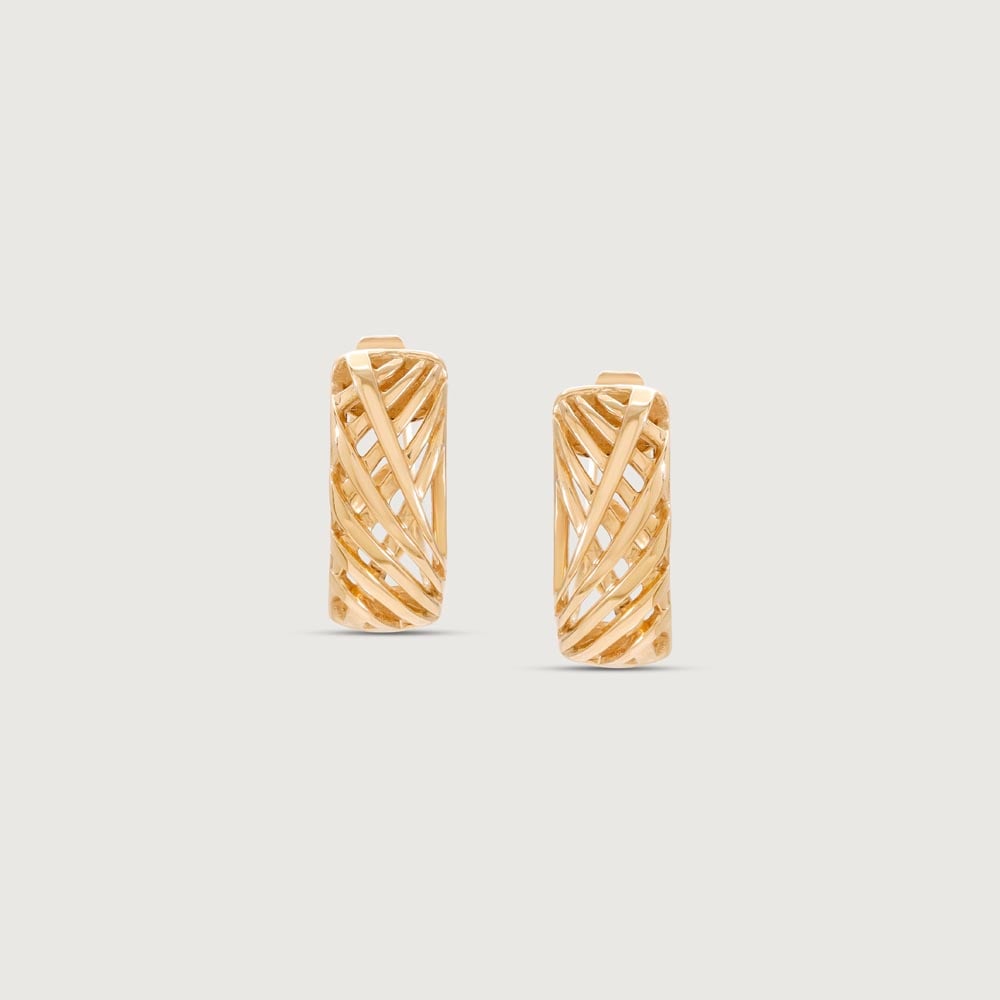 Timeless Twirl Gold Hoop Earrings,,hi-res thumbnail 3