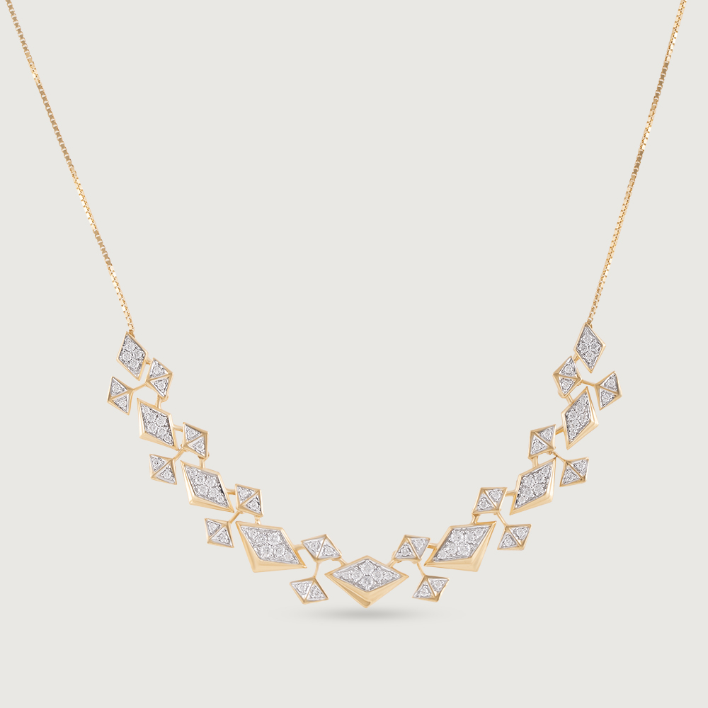 Disco Beat Gold & Diamond Necklace,,hi-res thumbnail 4