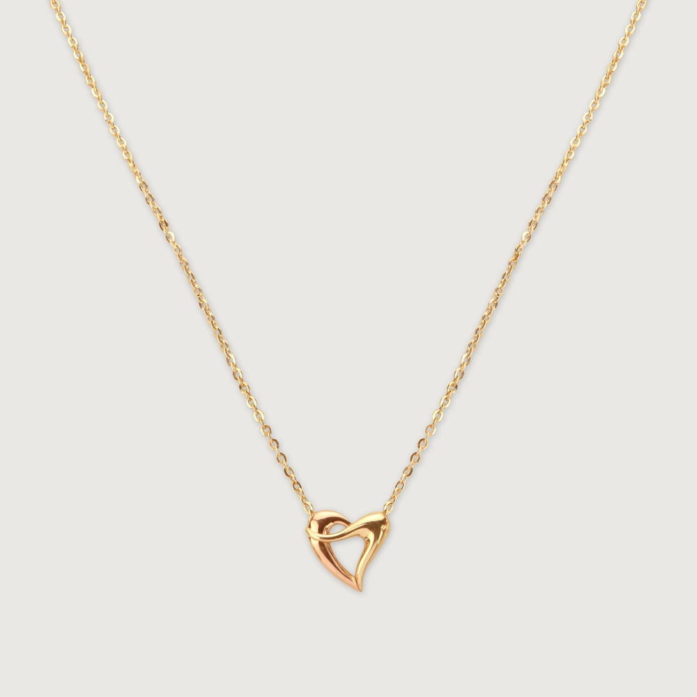 Heart Loop Gold Necklace,,hi-res thumbnail 3