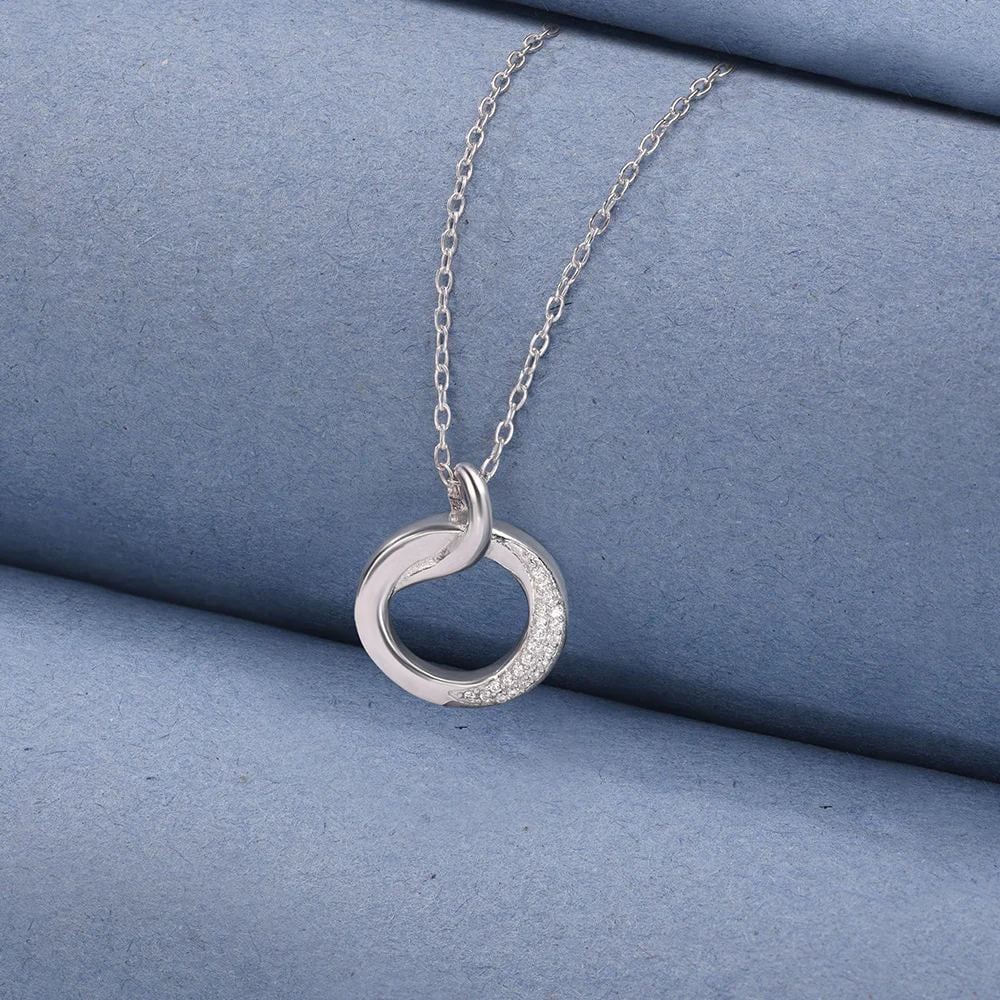 Classic Circle Silver Necklace