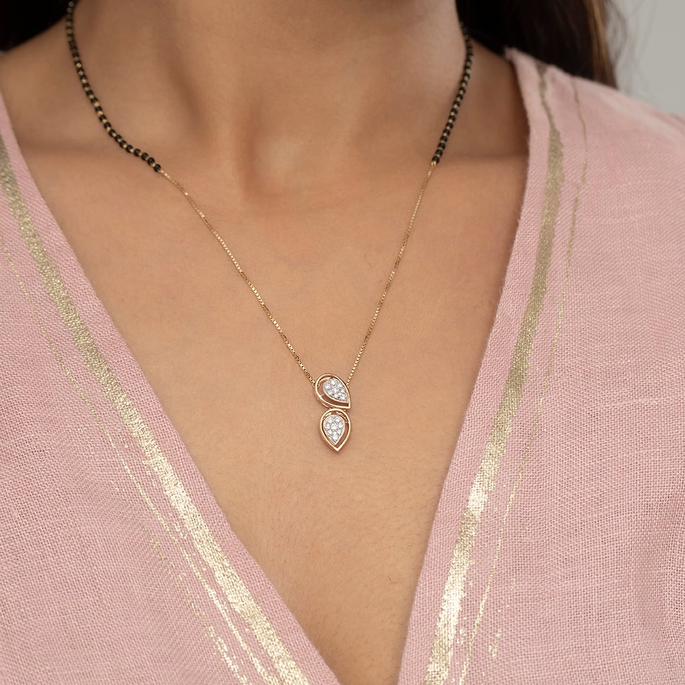 Harmonious Flow Gold and Diamond Mangalsutra,,hi-res thumbnail 2