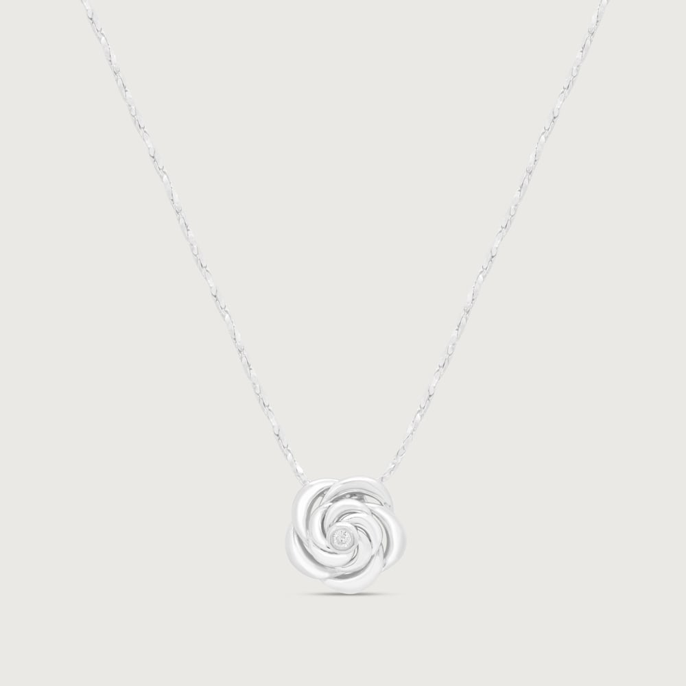 Rosette Glow Silver Pendant,,hi-res thumbnail 3