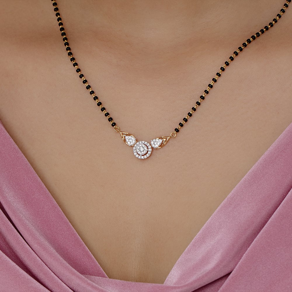 Elegant Charm Gold and Diamond Mangalsutra,,hi-res thumbnail 2