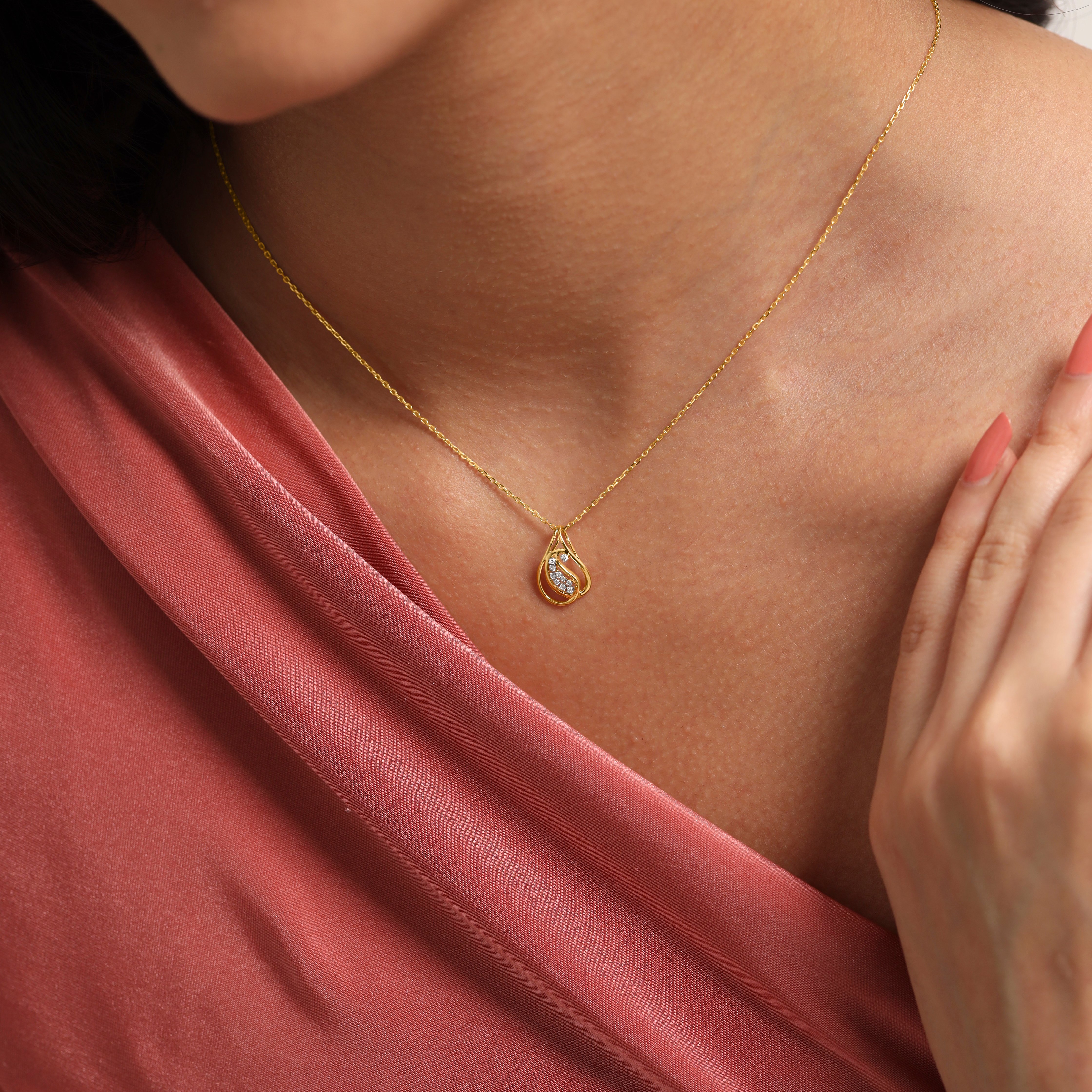 Glow Paisley Diamond Pendant,,hi-res thumbnail 2