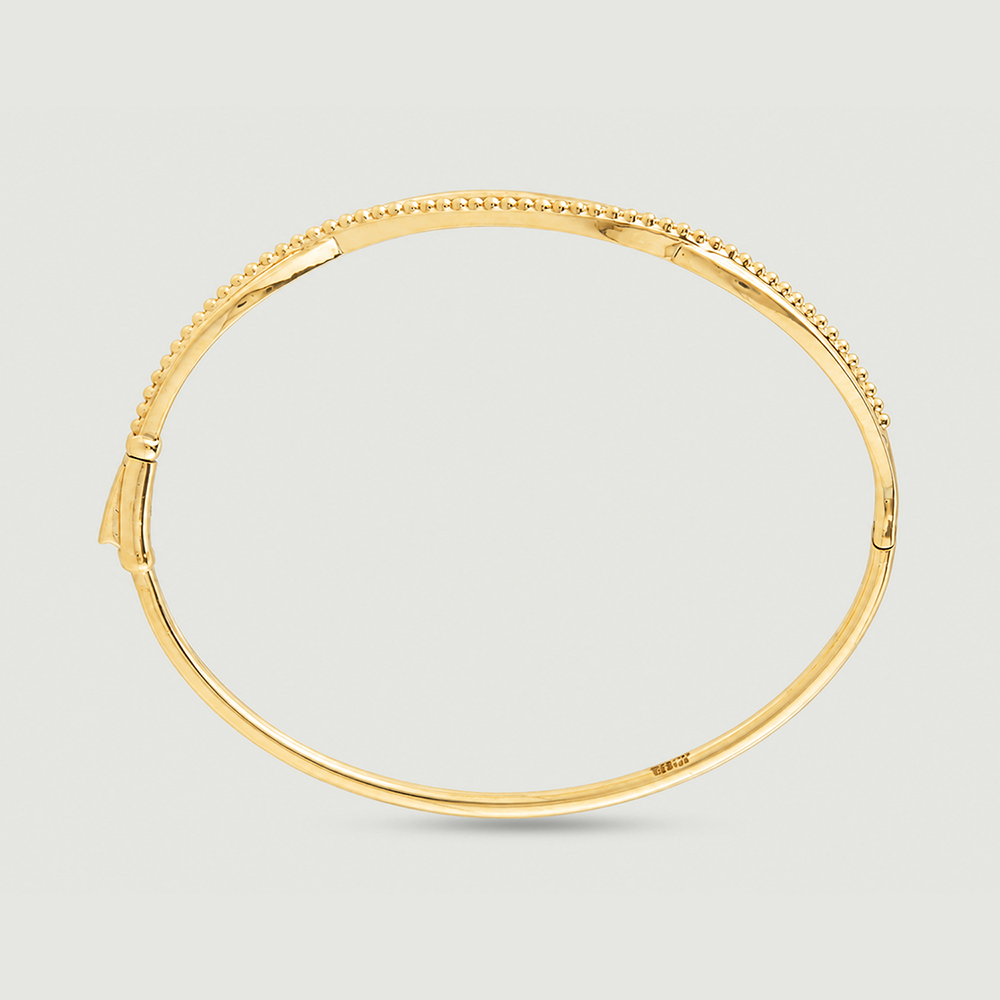 Sculpted Current Gold Bangle,,hi-res thumbnail 4