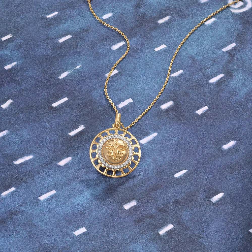 Divine Sun Radiance Diamond Pendant