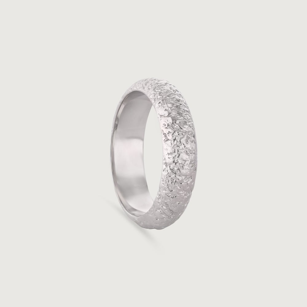 Chunky Textured Silver Ring,,hi-res thumbnail 3