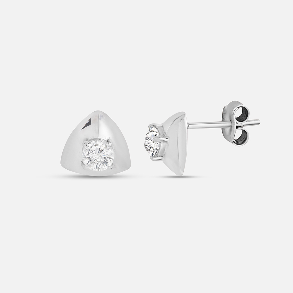 Minimalist Magic Silver Stud Earrings,,hi-res thumbnail 4